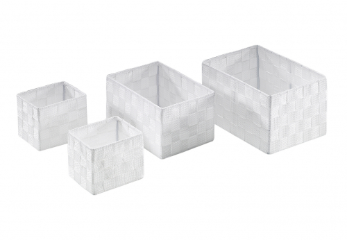 Regalk�rbe Nylon wei� mit Metallgestell S/4