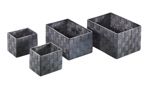 Regalk�rbe Nylon grau mit Metallgestell S/4