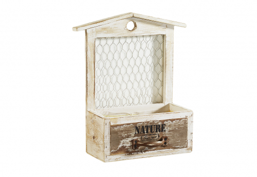 Pflanzschale mit Rankgitter aus Holz mit Folie ausgeschlagen