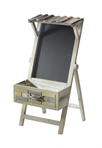 Blumenbank Tafel bepflanzbar aus Holz mit Folie ausgeschlagen