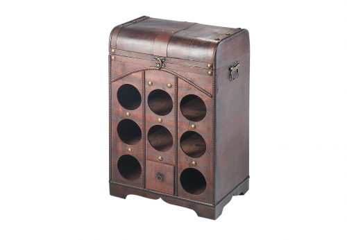 Weinregal DOMINGO Holz braun f�r bis zu 8 Flaschen ohne Deko