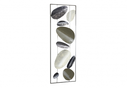 Wandbild STONES aus Metall in Erdt�nen