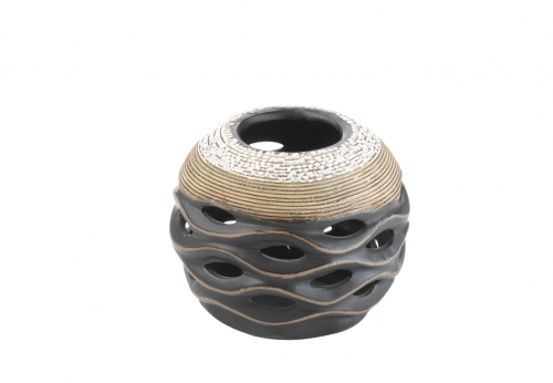 Windlicht rund aus Keramik