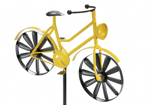 Gartenstecker Dekostecker YELLOW BIKE aus Metall
