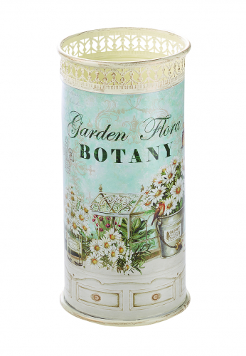 Schirmst�nder rund aus Metall mit Blumendekor