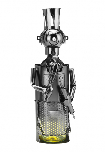 Flaschenhalter aus Metall Koch ohne Flasche