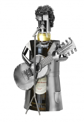 Flaschenhalter aus Metall Musiker ohne Flasche