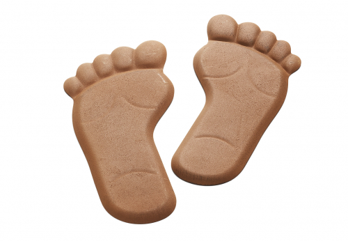 Garten Deko-F��e Paar aus Metall rost-braun