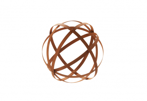 Deko-Kugel aus Metall 35 cm rost-braun