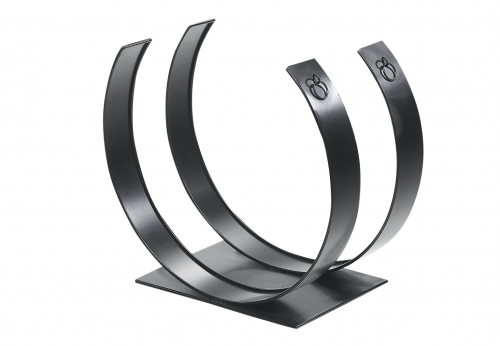 Holzlege RING aus Metall schwarz lackiert