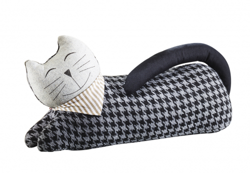 T�rstopper Katze schwarz aus Stoff gef�llt mit Sand Stoff 100 % Polyester