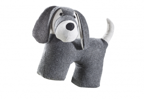 T�rstopper Hund grau aus Stoff gef�llt mit Sand Stoff 100 % Polyester