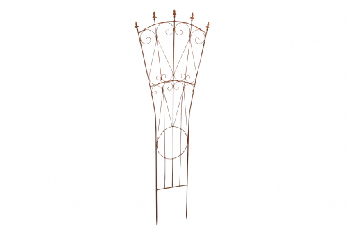 Rankhilfe aus Metall in Rostoptik braun ohne Deko