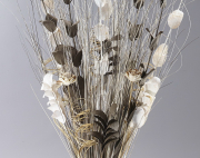 Deko-B�ndel 100 cm wei�-grau runder Boden