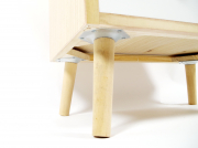 Holzregal 3 Schubf�cher 1 T�r natur-wei�