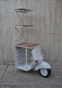 Regal SCOOTER aus Mango-Holz und lackiertem Metall im Vintagestil