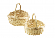 Einkaufskorb natur Weide S/2