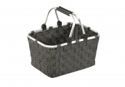 Einkaufskorb mit Klappb�gel aus Alu und Nylon black/white