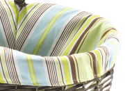 Einkaufskorb Weide mit Textil braun