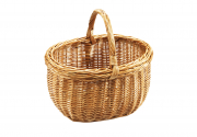 Einkaufskorb aus gekochter Weide 47x37x38 cm