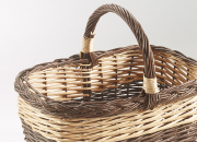 Einkaufskorb aus ungesch�lter Weide mit Henkelgriff