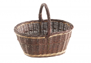 Einkaufskorb aus ungesch�lter Weide oval mit Henkelgriff