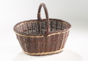 Einkaufskorb aus ungesch�lter Weide oval mit Henkelgriff