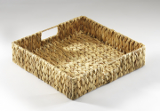 Aufbewahrungskorb aus Wasserhyazinthe Gr��e L quadratisch
