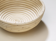 Rohrbackkorb aus Rattan mit rund naturfarben 23 cm Durchmesser