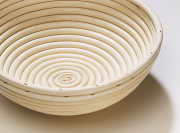 Rohrbackkorb aus Rattan rund naturfarben 26 cm Durchmesser