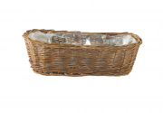 Pflanzkorb ungesch�lte Weide oval mit Folie ausgeschlagen Gr��e S
