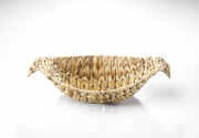 Dekoschale aus Wasserhyazinthe oval Gr��e S mit geschwungenen Griffen