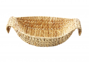 Dekoschale aus Wasserhyazinthe oval Gr��e L mit geschwungenen Griffen