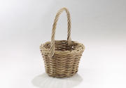 Henkelkorb aus Rattan rund in der Farbe kubu grey