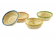 Dekoschale rund natur aus Palmblatt 4-fach sortiert