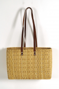 Seegrastasche Schulterhenkel aus Leder 45x19x31