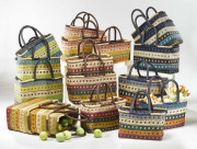 Seegrastasche Punktmuster 6-fach sortiert S/3