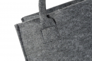 Filztasche dunkelgrau mit Edelwei� Applikation