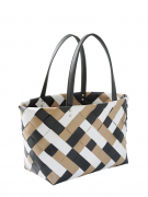 Shopper COFFEE XXL aus PE mit PU Henkeln