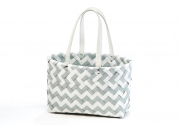 Shopper ZIGZAG XL aus PE mit PU Henkeln