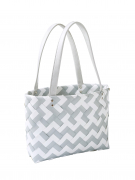 Shopper ZIGZAG MIDI aus PE mit PU Henkeln