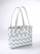 Shopper ZIGZAG MIDI aus PE mit PU Henkeln