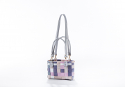 Shopper PASTEL PREMIUM MINI aus PE mit langen abnehmbaren PU Henkeln und Tragegriffen
