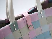 Shopper CANDY XL aus PE mit PU Henkeln und Verschluss