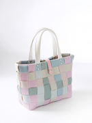 Shopper CANDY SMALL aus PE mit PU Henkeln und Verschluss