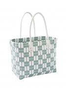 Shopper STRIPES XL aus PE mit PU Henkeln