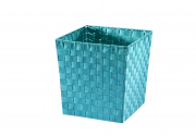 Papierkorb quadratisch blau aus Nylon mit Metallrahmen