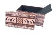 Sitztruhe AFRICA faltbar 76x40x40 mit Kunstleder bezogen inkl. Deckel