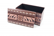 Sitztruhe AFRICA faltbar 76x40x40 mit Kunstleder bezogen inkl. Deckel