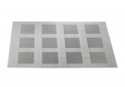 Tischset aus Kunststoff 45x30 cm silber matt
